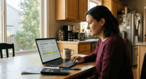 Homeowner reviewing mortgage statement to understand PMI cancellation requirements